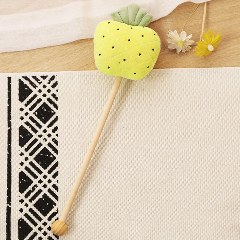 Cute Animal Plush Back Hammer Stick With Short Plush Fabric Bear Design