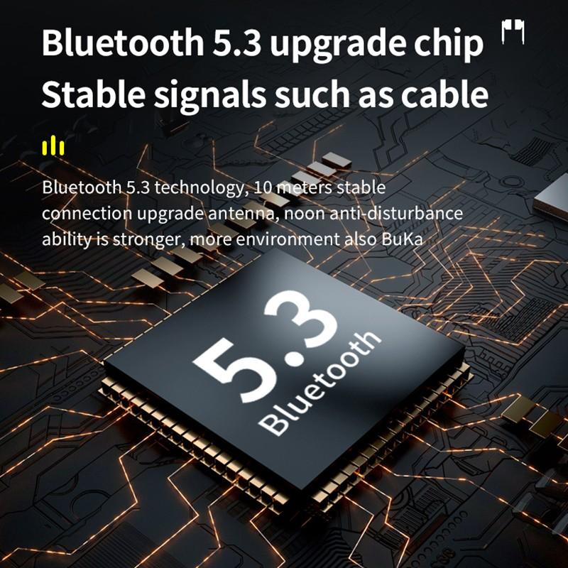 RGB Light Bluetooth 5,3 Беспроводные наушники Бас-гарнитура Стерео наушники-вкладыши Настоящие беспроводные наушники Bluetooth с шумоподавлением