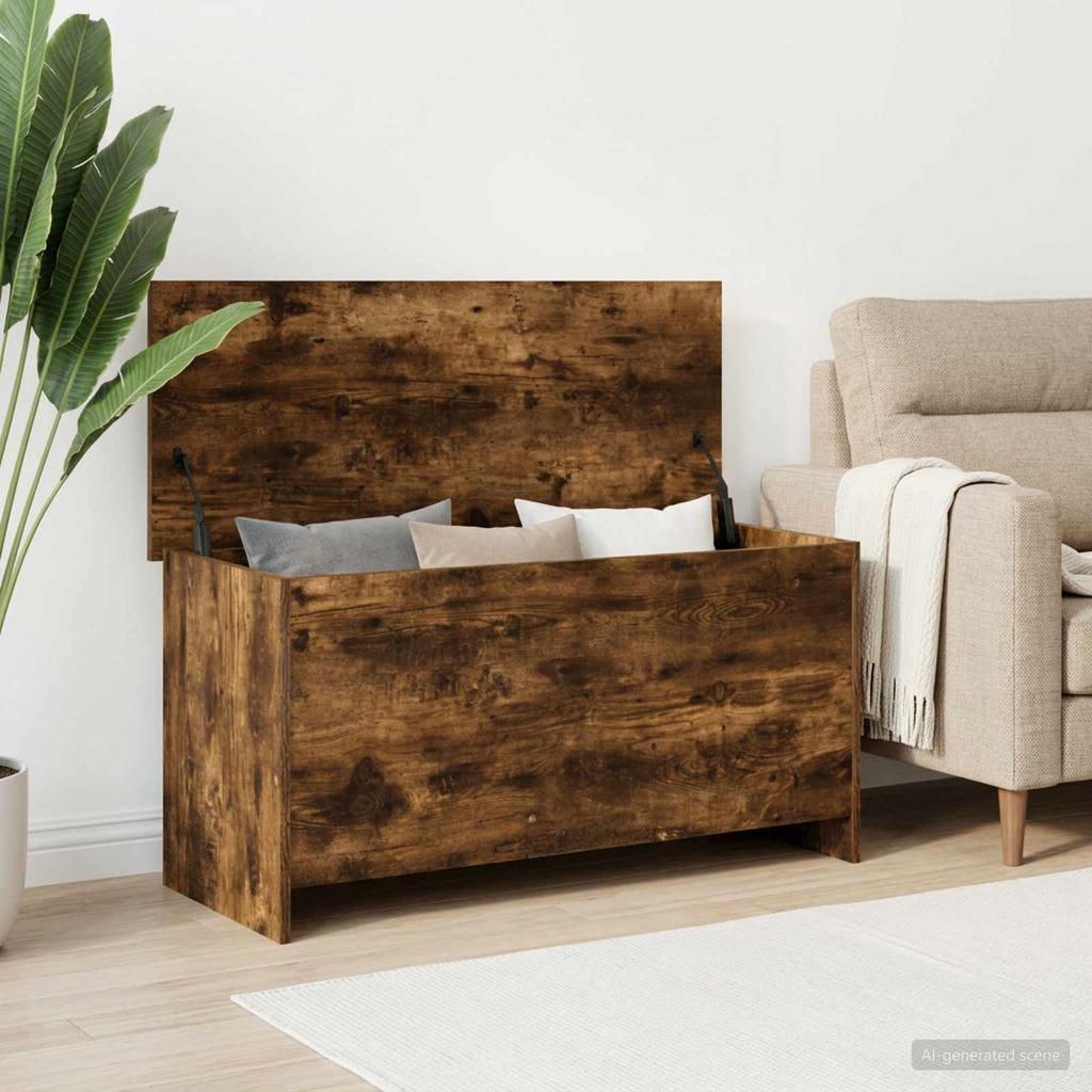 Storage Chest Smoked Oak 100 x 40 x 50 cm