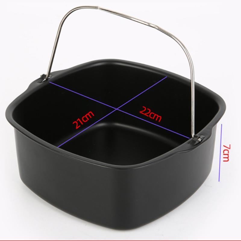 8-дюймовые антипригарные формы для тортов, поднос, корзина, аэрогриль, круглая посуда, противни, корзинки для тортов и пиццы с ручкой, кухонная утварь для выпечки