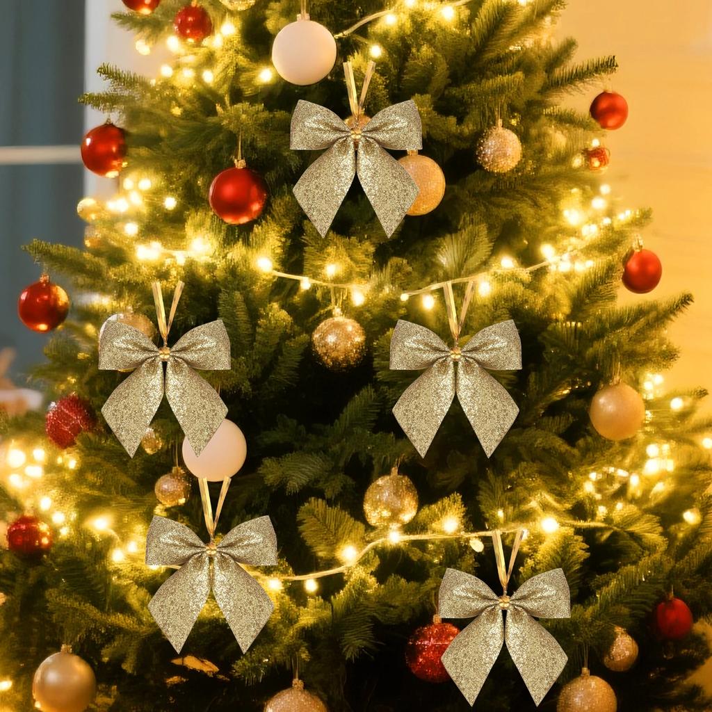Подвеска на елку 10 шт. Банты для украшения дома, комнаты на Рождество, Новый год