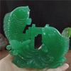12см Статуэтки Рыб Фигурки Искусственный Нефритовый Камень Счастливый Талисман Украшения Домашний Декор Китайский Фэн-Шуй Статуя Будды Скульптура
