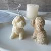 Teddy Dog Head Candle Mold Cute Animal Shape Handmade Aromatherapy Plaster Soap Silicone Mould DIY Home Decoration Tools