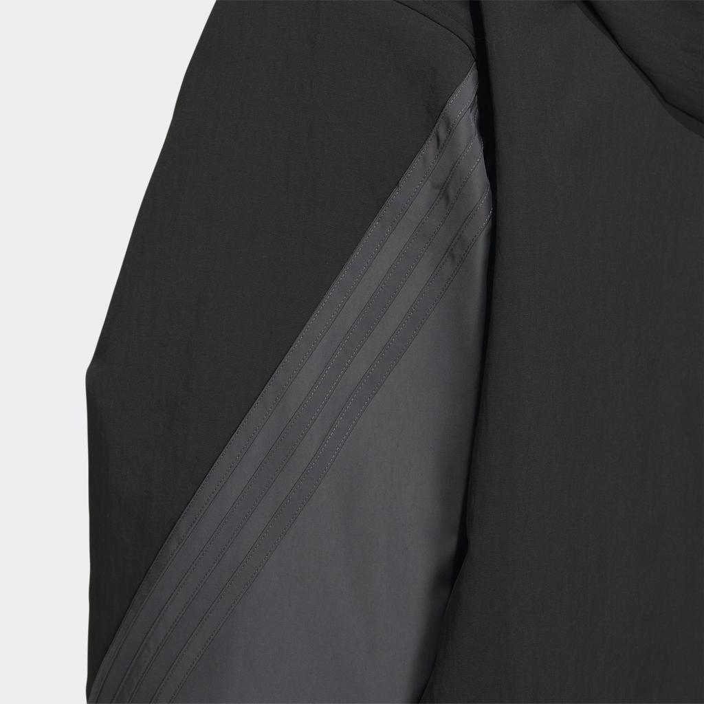 Adidas Однотонная повседневная куртка с капюшоном на молнии для мужчин, верхняя одежда, черная IK3711