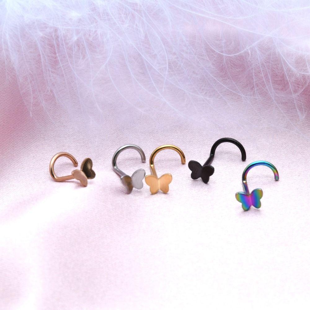 Punk Butterfly Multicolor Nose Rings Helix Originality Birthday Gifts
