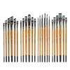 Wooden Handle Acrylic Oil Brushes Round Head Art Paint Brushes 6pcs/set Art Supplies Artist