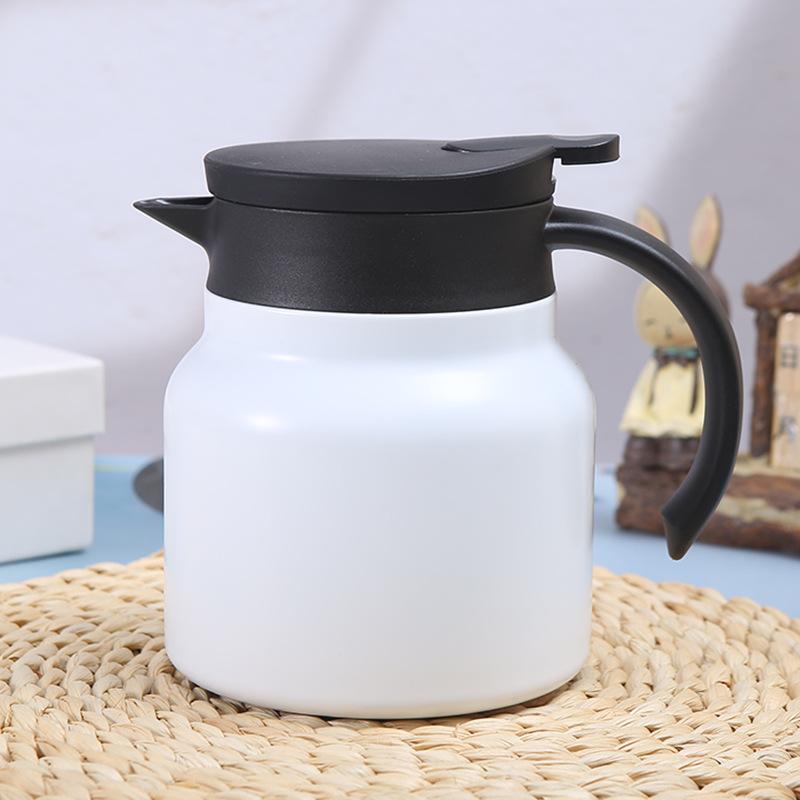 Чайник большой емкости из нержавеющей стали 304, бытовой чайник для бизнеса, двойной вакуумный кофейник с ручкой