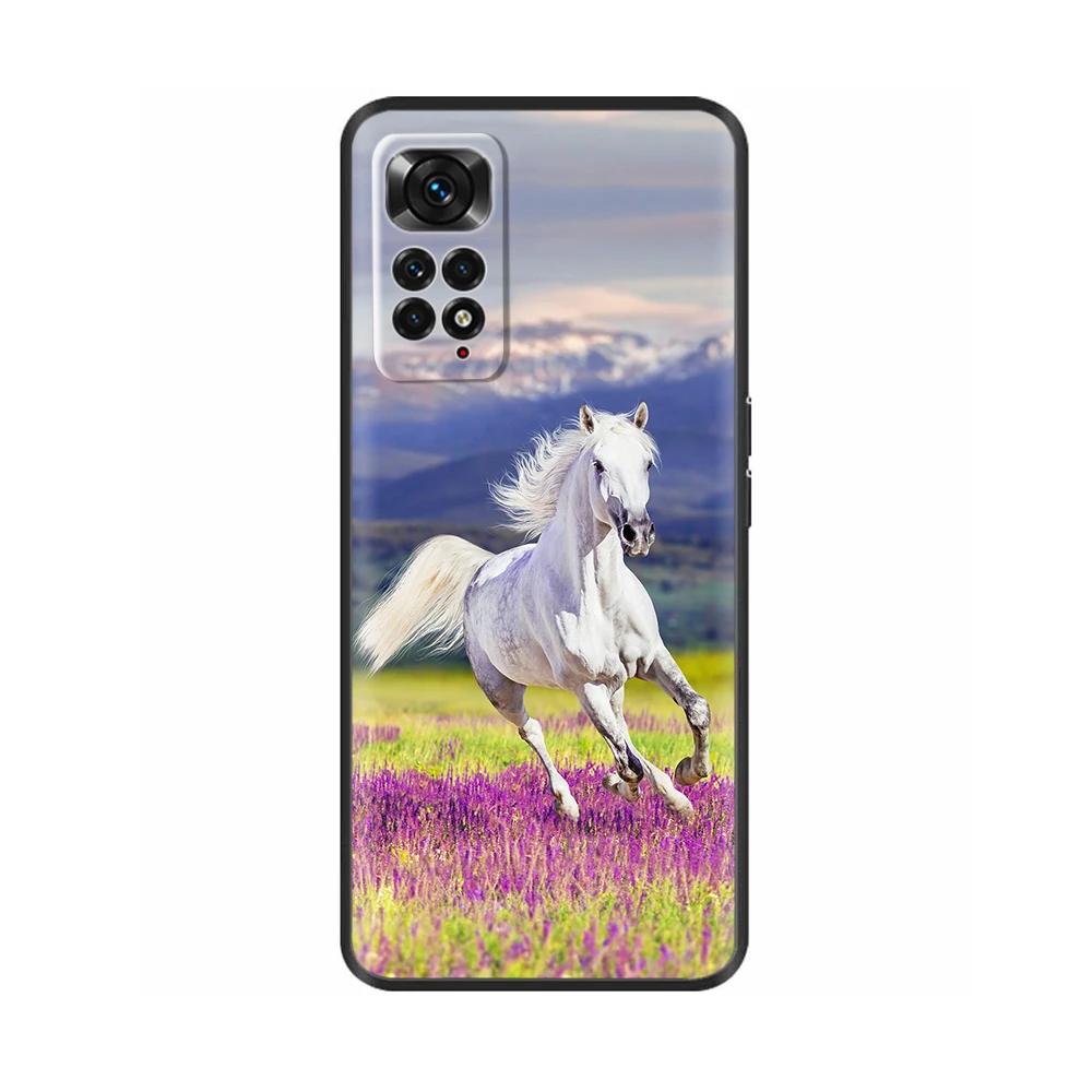 Чехол для Xiaomi Redmi Note 11 11S Мягкий Жидкий Силикон Мультяшная Крышка для Redmi Note11 Pro Plus Fundas Узорчатая Полная Защита