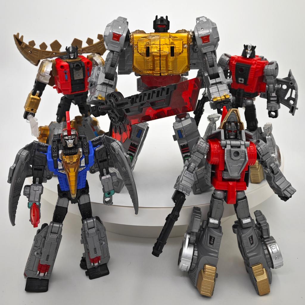 5IN1 BPF ABS Модель Трансформация G1 Игрушка-робот Dinoking Volcanicus Grimlock Slag Sludge Snarl Swoop Slash Диноботы Фигурка