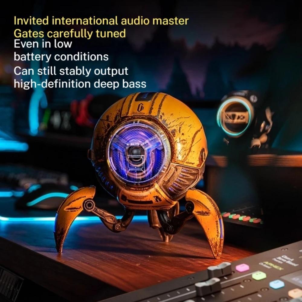 Bluetooth-колонка G1 Pro Настольная Складная Фигурка Меха для Киберспорта Тяжелый Бас Стерео Двойные Динамики Модный Крутой Киберпанк Стиль