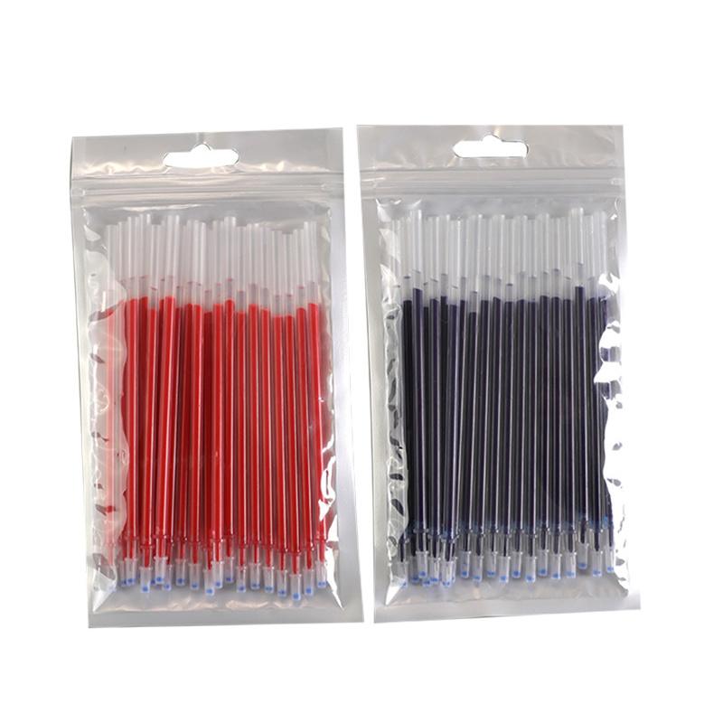 50 шт./пакет, универсальный, 0,38 мм, игольчатый наконечник, гелевая ручка, сменный стержень, черные, синие, красные чернила, сменный стержень, длина 13 см, офисные школьные письменные принадлежности