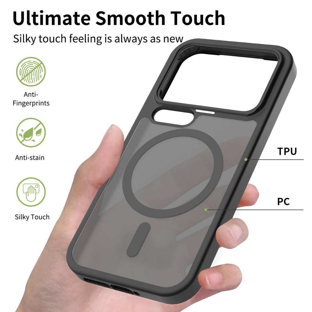 For Xiaomi 17 Pro Magnetic Case TPU Frame Acrylic Back Phone Cover Skin Touch