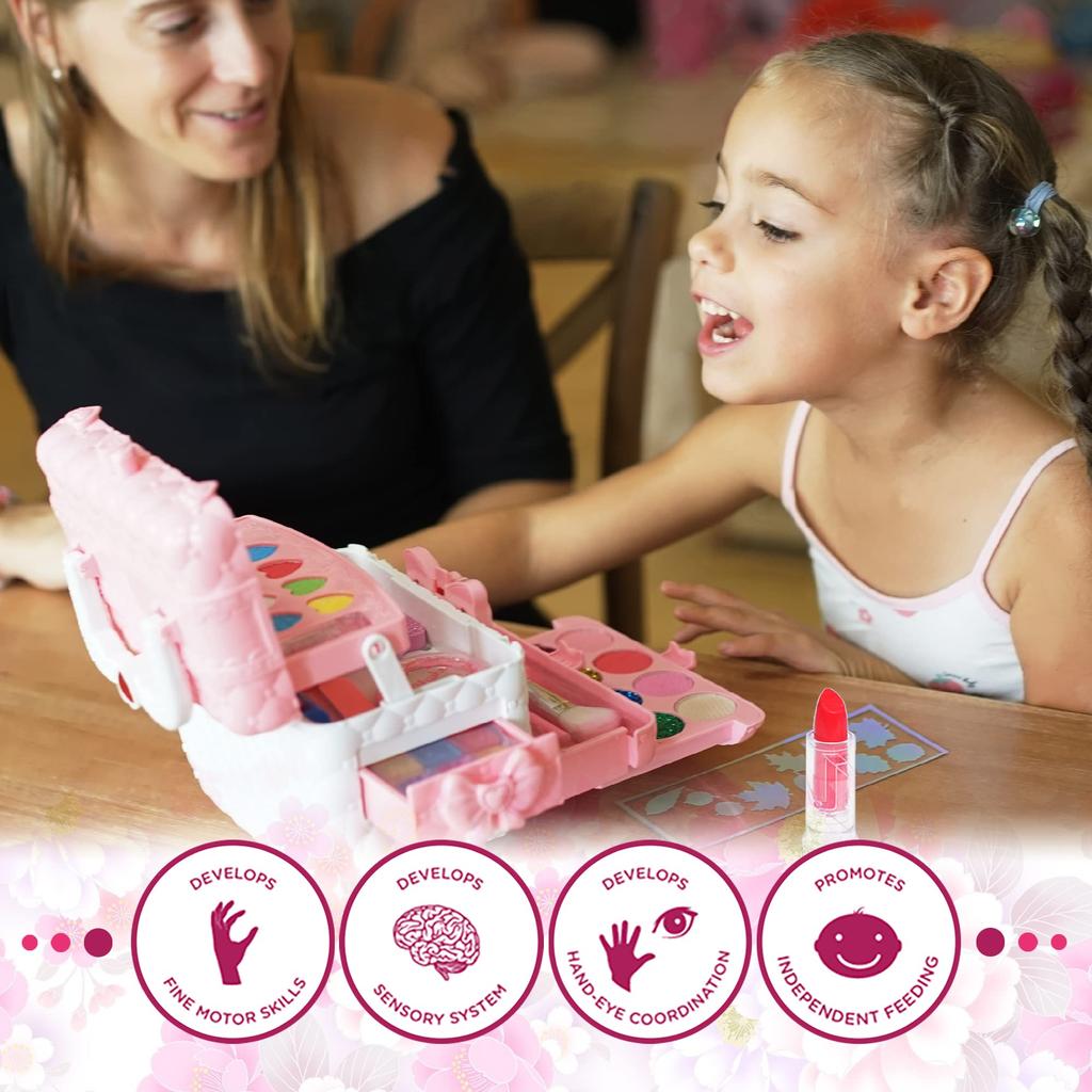 Kids Makeup Set for Girls Kids Makeup Set for Ages Maquillaje Para Play Makeup Perfect Toy for Little Princess Kids Ages Birthday Gift for Girls -