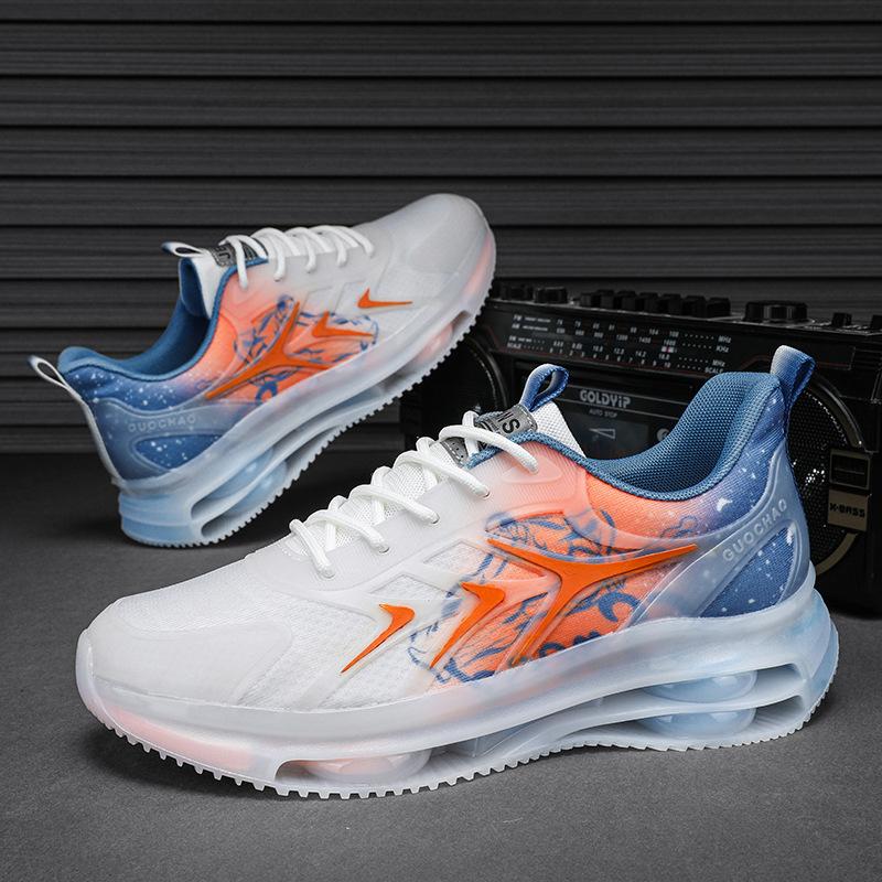 Новые дышащие амортизирующие удобные мягкие износостойкие кроссовки большого размера мужские сетчатые повседневные спортивные туфли