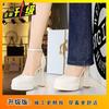 Mary Jane Wedding Shoes Small Women's Single Shoes 2025 New Square Head Cute French Word High Heels