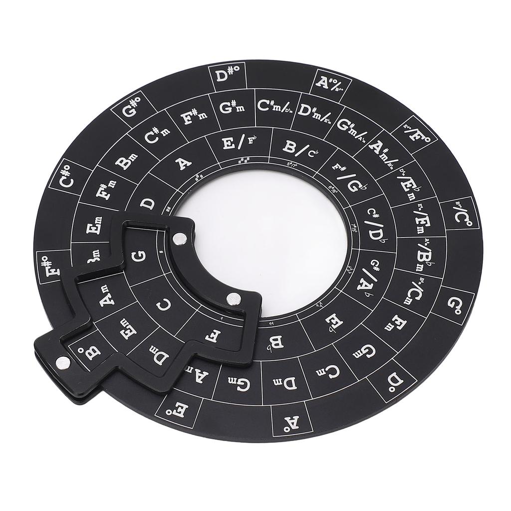 Инструмент для изучения аккордов мелодии, алюминиевое колесо аккордов, изучение теории музыки, круг квинтового колеса
