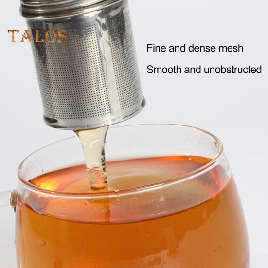 Ситечко для чая с подносом, подвесная цепочка, мелкоячеистая заварочная чашка из нержавеющей стали, мини-цилиндрическая заварочная машина, многоразовый чайник, чайные аксессуары