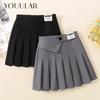 Юбка для девочек, плиссированная юбка, осень 2024, новая детская юбка в студенческом стиле, JK, универсальная юбка