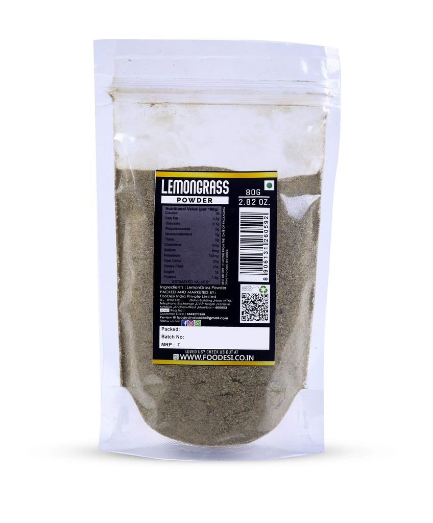 FOODESI Lemon Grass powder 80 Gm