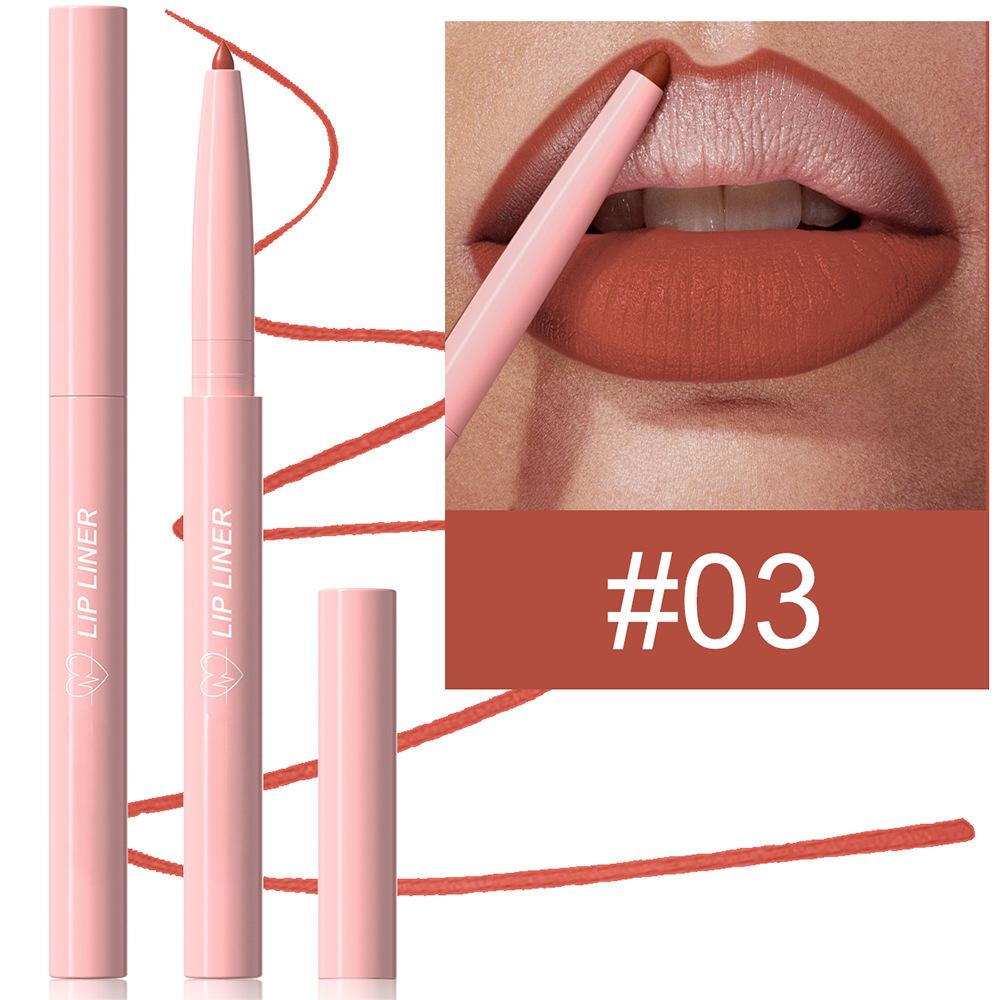 Nude Tapered Lip Liner Pencil Matte Creamy Plumping Lip Stain Waterproof Natural Nude Brown Slim Lips Liner Make Up Long-Lasting