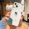 Космонавт милый роскошный прозрачный мягкий чехол для телефона iPhone 15 14 13 12 11 Pro Max XS X XR 7 8 Plus противоударный чехол Fundas
