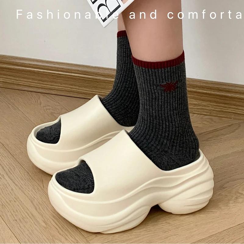 Women's Fashion Chunky Platform Slippers Summer Non Slip Wedges Sandals Woman Outdoor Thick Bottom Eva Slippers for Women