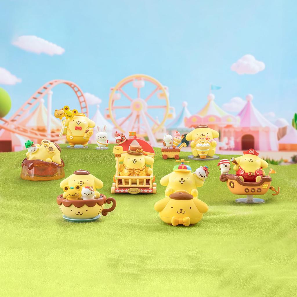 ЛУЧШАЯ ИГРУШКА Персонажи Sanrio Pompompurin Серия Парк развлечений Гашапон Фигурка-сюрприз Мягкий винил ПВХ Подарок на день рождения Персонаж Pompompurin