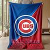 Chicago Cubs Custom Flannel Throw Blanket Print Your Name Text Soft Warm Blanket Holiday Present