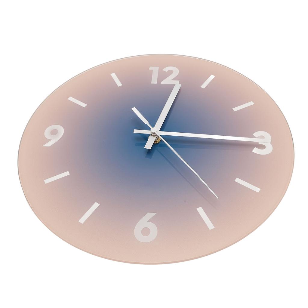Настенные часы 12 дюймов Nordic Sun Down инновационные стеклянные бесшумные современные настенные часы для гостиной