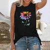 Summer Flower Floral 3D Print Tank Top Women Casual Fashion Sleeveless O-Neck Vest Female Y2k Streetwear Camisole Woman Clothing