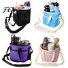 Portable Cup Organizer for Travel Beverage Drink Pouch with Adjustable Strap, Reusable Waterproof 4 Carrier Self-driving Trips Holder, Foldable Caddy