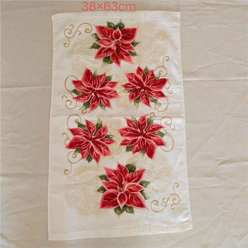 1 шт. Рождественская серия Печатное хлопковое кухонное полотенце Кухонное полотенце Инструмент для уборки Декор для рождественской вечеринки Подарок