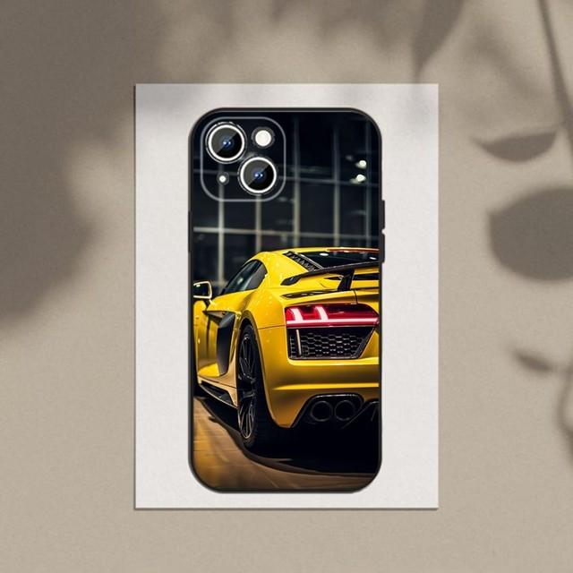 Крутой мужской спортивный чехол для телефона с автомобилем для Apple iPhone 15,14,13,12,11,XS,XR,X,8,7,Pro,Max,Plus,мини силиконовый черный чехол