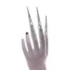 Antique Style Queen Nail Rings Set Belly Dance Accessories Finger Tip Protection Knuckle Rings