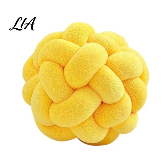 Soft Spandex Decorative Pillow Knot Ball Throw Pillow, Round Ball, Knotted Handmade Textured Cushion for Sofa Couch, Modern Bedroom Living Room Decor
