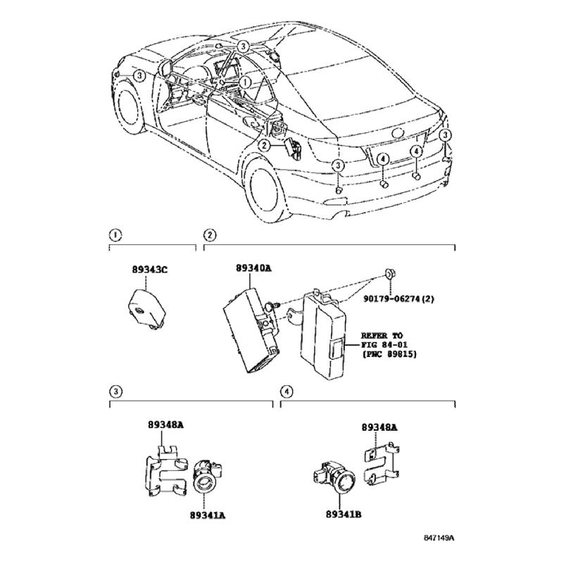 89341-44130 New Ultrasonic PDC Parking Assistance Sensor for Toyota Hiace Caldina Ipsum 8934144130