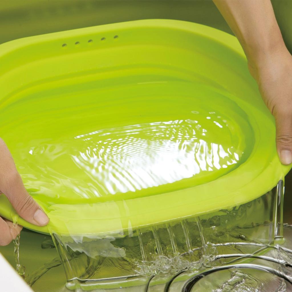 Wahei Freiz Kitchen Plumbing Supplies, Sukitto Silicone Washtub, Oval, Pink, Foldable, SR-4881