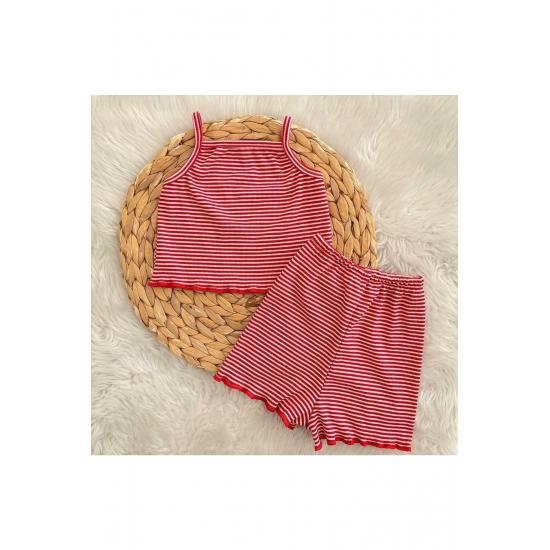 Розовый укороченный комплект для девочек