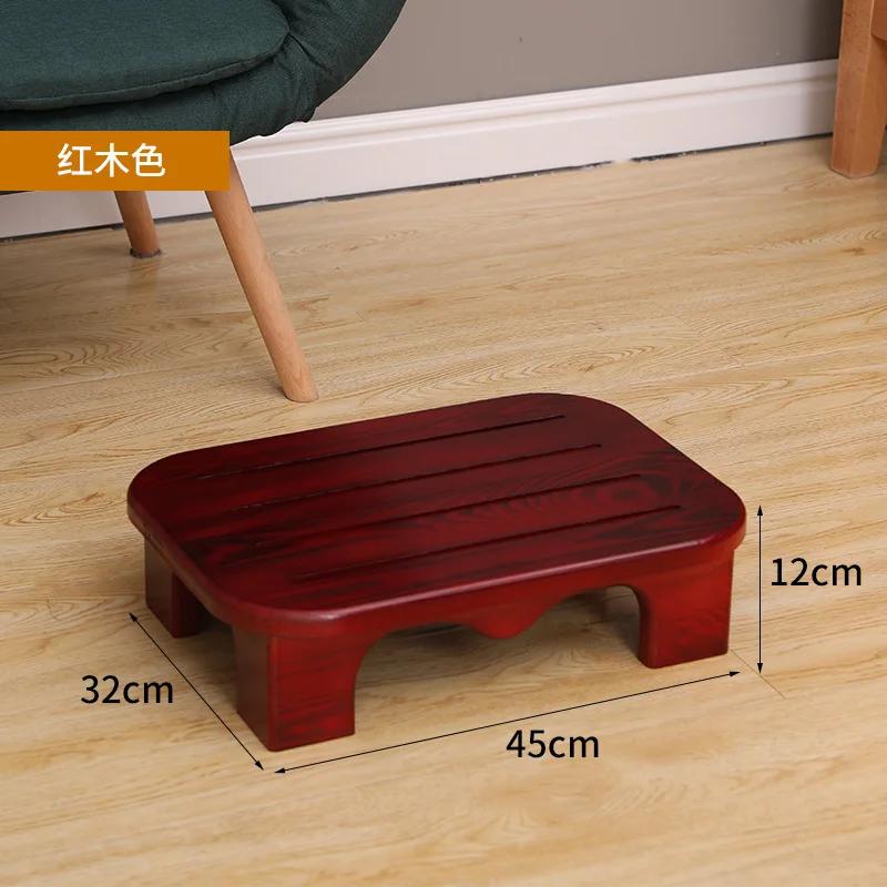 Деревянный табурет, низкая подставка для ног, офис, гостиная, подставка для ног, нескользящий детский табурет, деревянные табуреты для обуви, дом