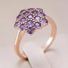 Purple Zircon Star Rings For Women Fashion Golden Jewelry Blingbling Accessories
