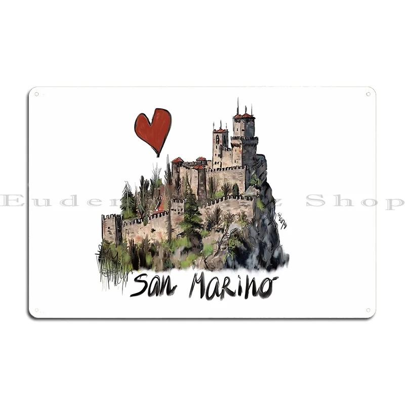San Marino Republic Travel Posters Guimaraes Portugal Metal Plaque Classic Wall Decor Bar Designs Tin Sign Poster