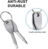 Porte-clés mini tournevis inox 2-en-1 (plat + Phillips) léger et antirouille