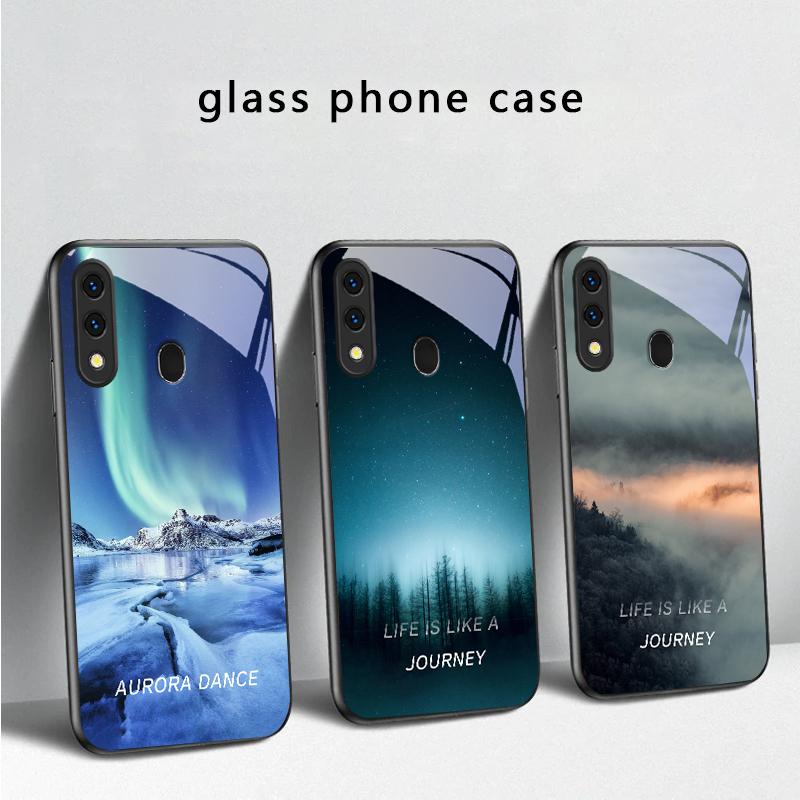 Лед на озере Аврора Чехол из стекла для Samsung Galaxy A30 A31 A32 A33 A34 A35 A42 A30s A20 A25 A26 A51 A56 A54 A72 A73 A70