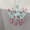 1pc Creative Retro Contrasting Color Crystal Chandeliers Shaped Clothes Drying Rack Bedroom Clothes Drying Decorative Rack Home Decoration Parts
