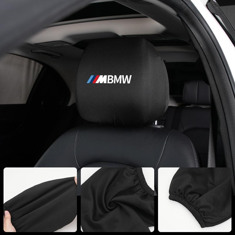 2025 Hot Car Headrest Cover Elastic Dust Cover Front Seat Headrest Protective Cover Car Interiors For BMW E30 E34 E36 E39 E46 E5