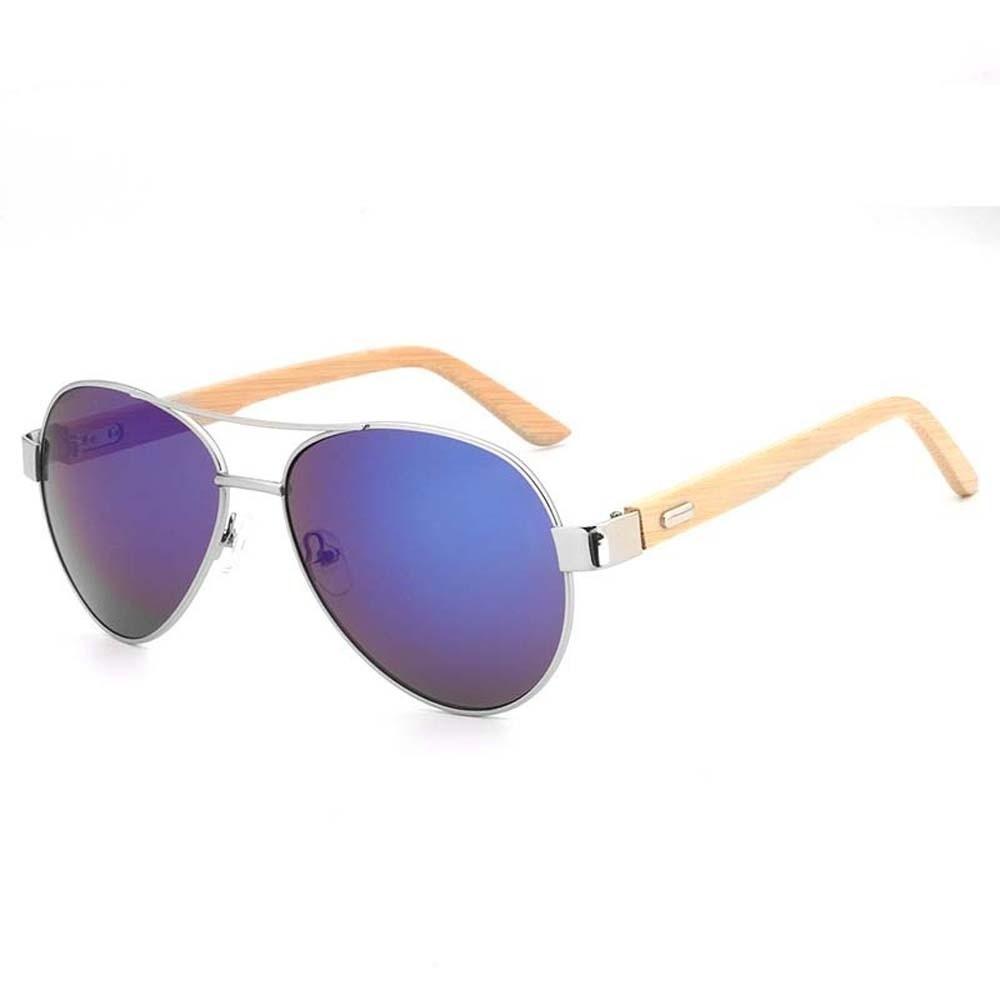 Mosaic Color Legs Big Frame Sunglasses Bamboo Wood Temple Classic Sunnies Unisex Adults