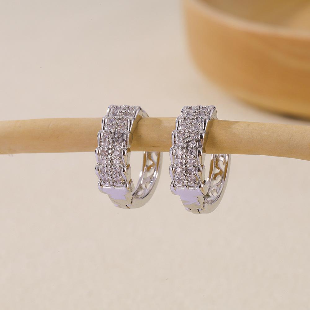 Color Earrings Women'S Jewelry Selection, Fashionable Multi-Style Zircon Earrings Inlaid With Zirconium Exquisite Jewelry