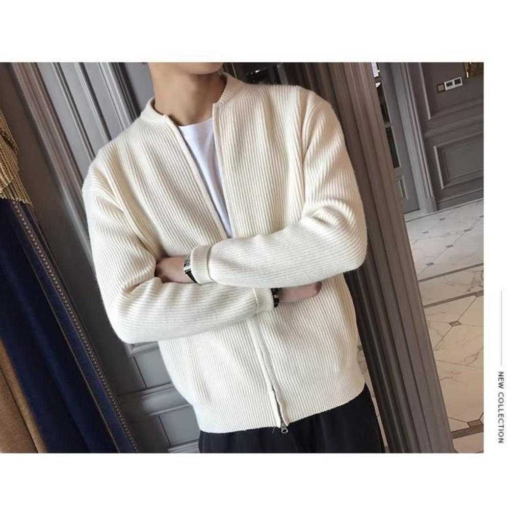 Large Size Sweater, Knitted Sweater Jacket, Men's Cardigan Jacket, Warm and Slim Fit Sweater