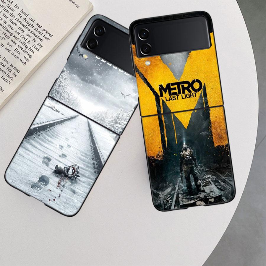 Чехол для телефона Metro 2033 для Samsung Z Flip 7 6 5G Galaxy Z Flip 5 4 3 Черный Жесткий Чехол-Крышка Роскошный ПК Корпус Coque