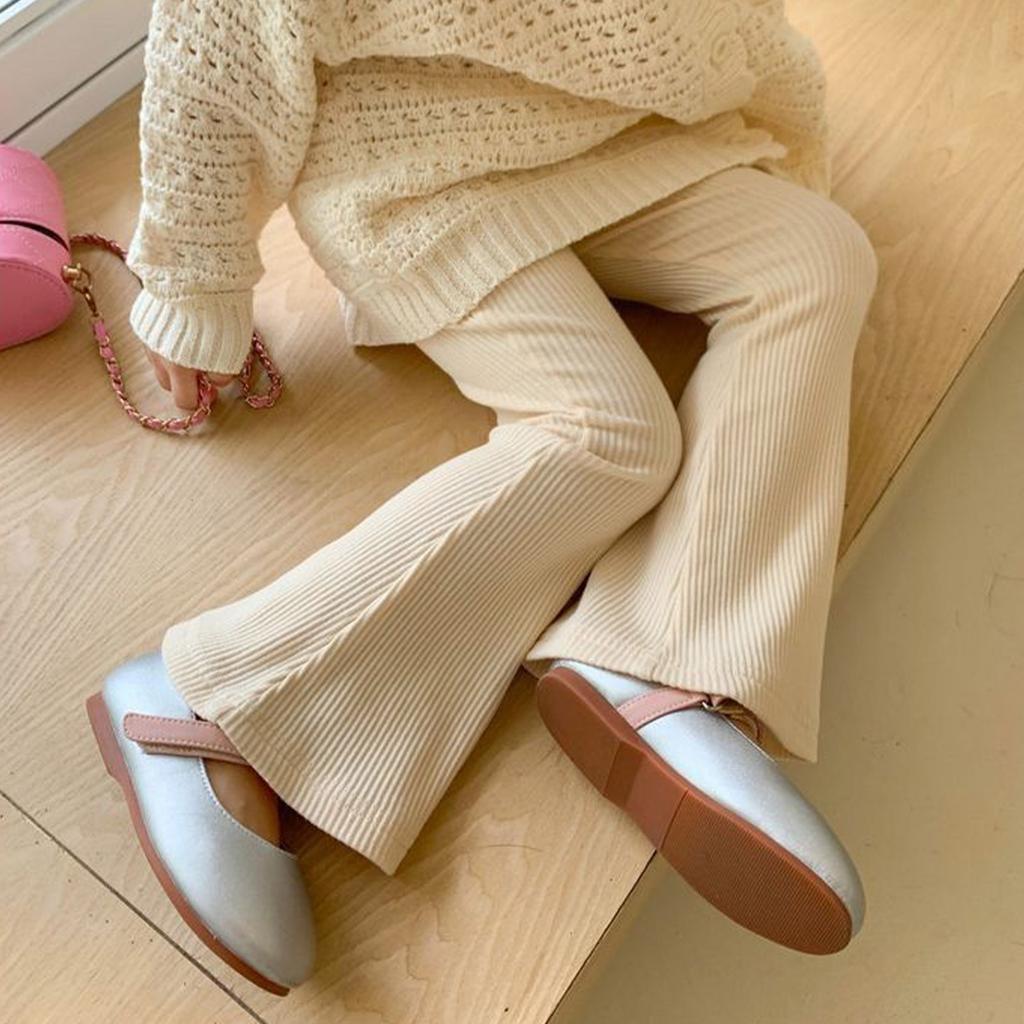 Леггинсы-клеш для девочек, хлопковые брюки-клеш для девочек, брюки-клеш с высокой талией, облегающие леггинсы для йоги для детей